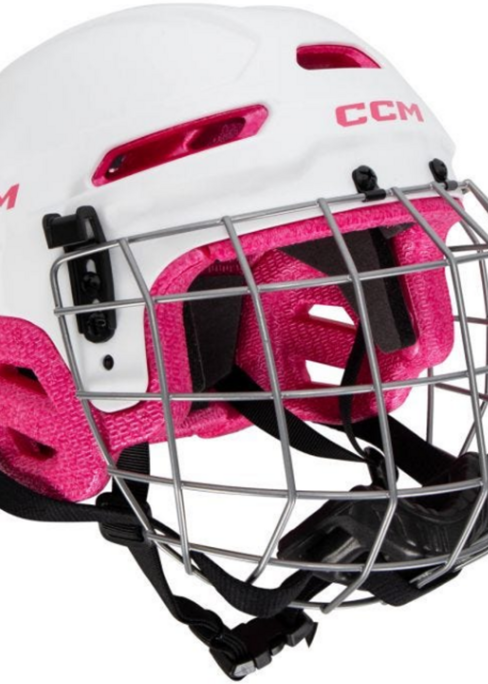 CCM Hockey Casque CCM Multi Sport Rose blanc  (2-7-ans)