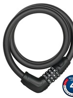 Abus, 6412C, Cadenas à câble, Combinaison, 12mm, 85cm, Noir
