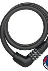Abus, 6412C, Cadenas à câble, Combinaison, 12mm, 85cm, Noir