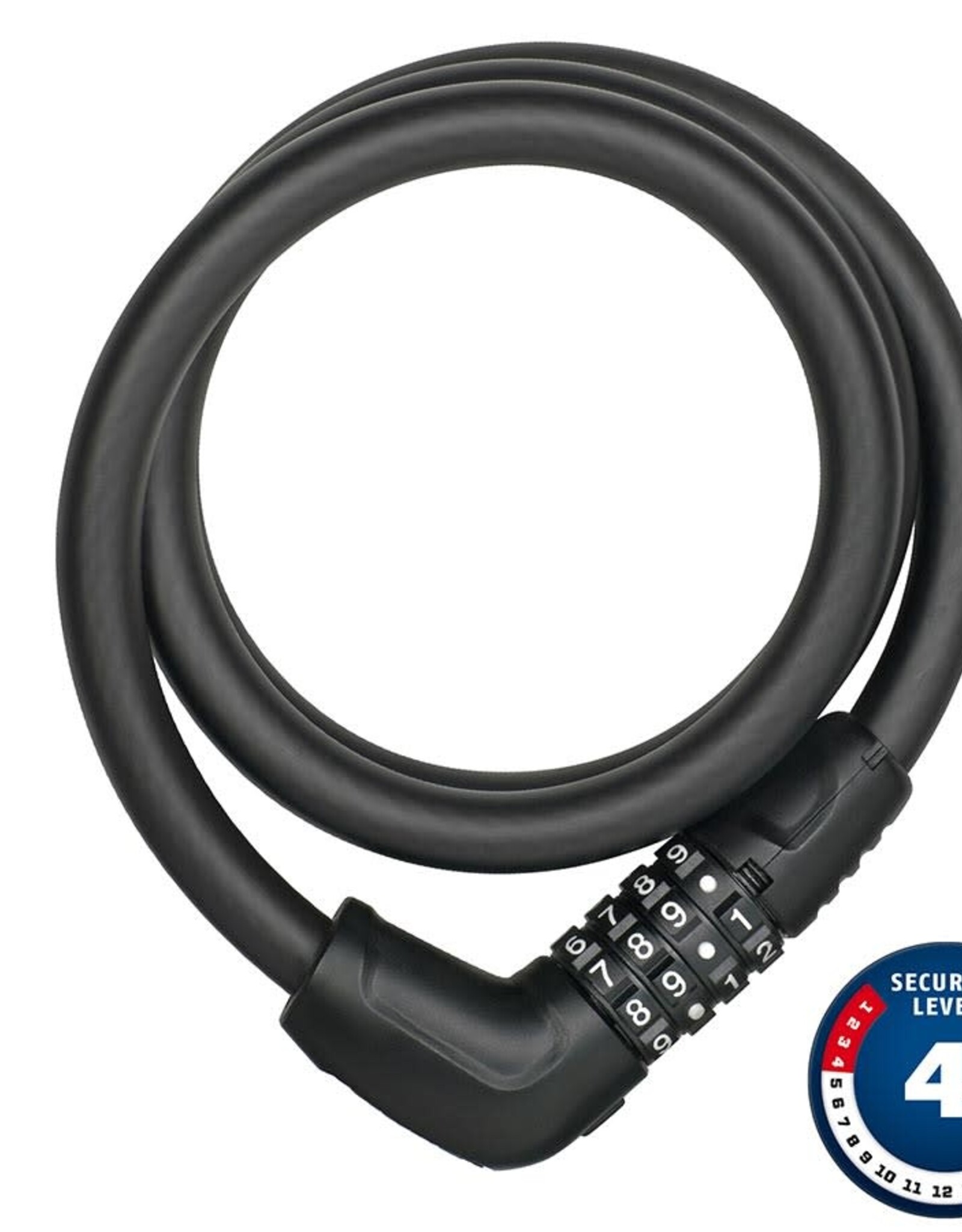 Abus, 6412C, Cadenas à câble, Combinaison, 12mm, 85cm, Noir