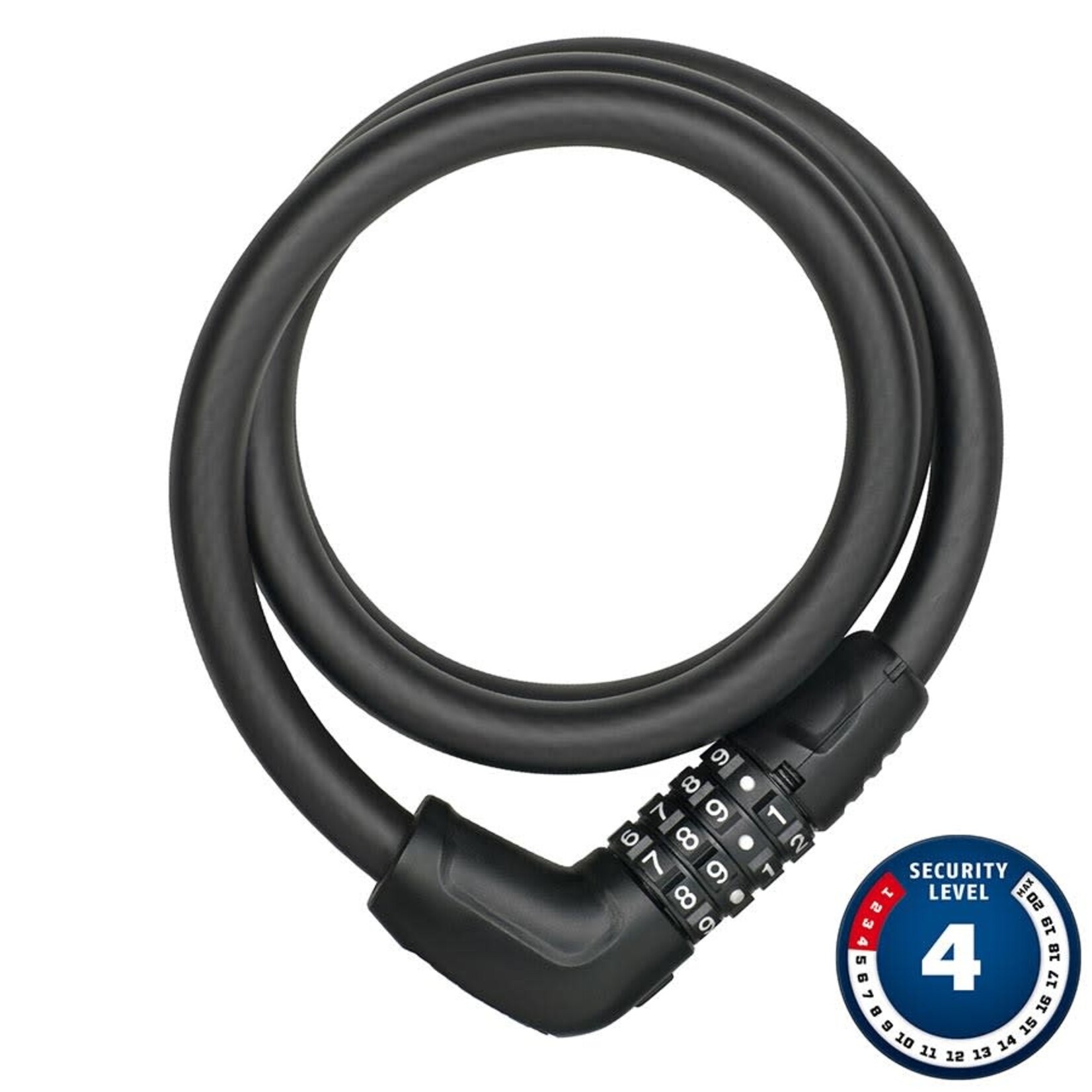 Abus, 6412C, Cadenas à câble, Combinaison, 12mm, 85cm, Noir