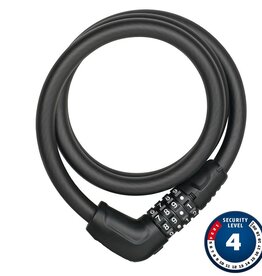 Abus, 6412C, Cadenas à câble, Combinaison, 12mm, 85cm, Noir