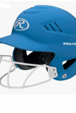 Rawlings RAWLINGS COOLFLO 1-TONE HIGHLIGHTER SOFTBALL HELMET WITH SB1WG - MATTE NEON COLUMBIA BLUE - OSFM