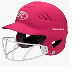 Rawlings RAWLINGS COOLFLO 1-TONE HIGHLIGHTER SOFTBALL HELMET WITH SB1WG - MATTE NEON PINK - OSFM