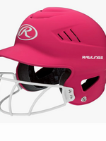 Rawlings RAWLINGS COOLFLO 1-TONE HIGHLIGHTER SOFTBALL HELMET WITH SB1WG - MATTE NEON PINK - OSFM