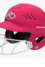 Rawlings RAWLINGS COOLFLO 1-TONE HIGHLIGHTER SOFTBALL HELMET WITH SB1WG - MATTE NEON PINK - OSFM