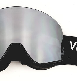 Van bergen Lunette de ski VB Senior Noir Avec Lentille Magnétique double grise s-42 enduite miroir silver YH212-BK