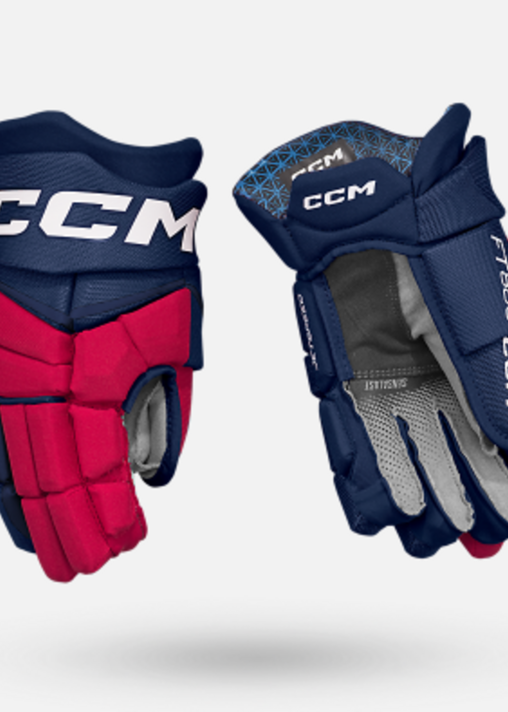 CCM Hockey Gants CCM FT880 bleu/rouge