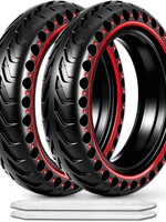 Pneu plein noir/rouge   8.5x2.0 (chq)