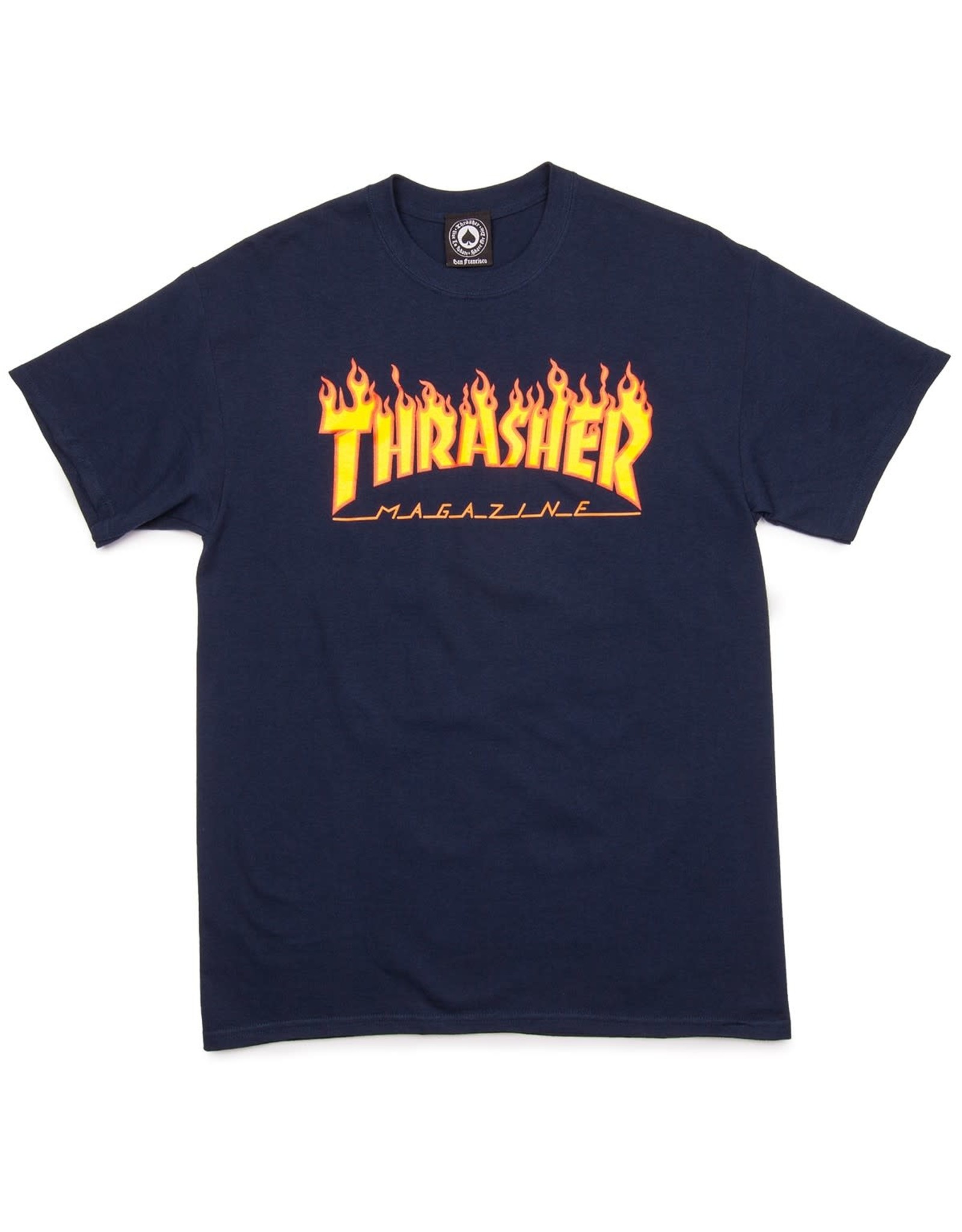 thrasher blue flame tee