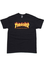 Thrasher Thrasher Tee Mens Flame Logo S/S (Black)