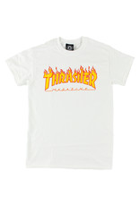 Thrasher Thrasher Tee Mens Flame Logo S/S (White)