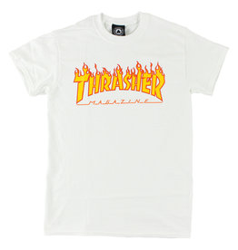 Thrasher Thrasher Tee Mens Flame Logo S/S (White)