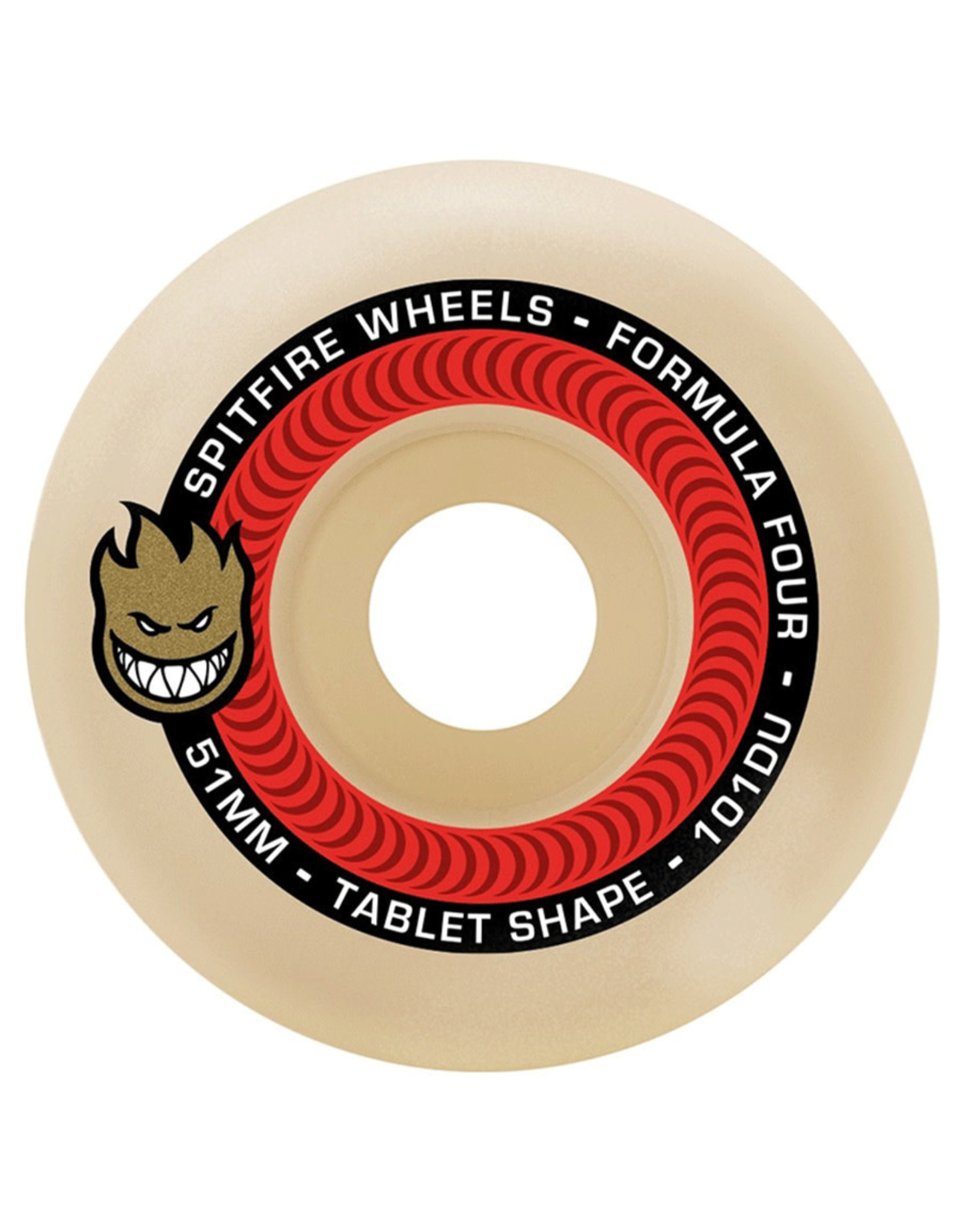 Spitfire Spitfire Wheels Formula Four Tablets Natural (53mm/101d)