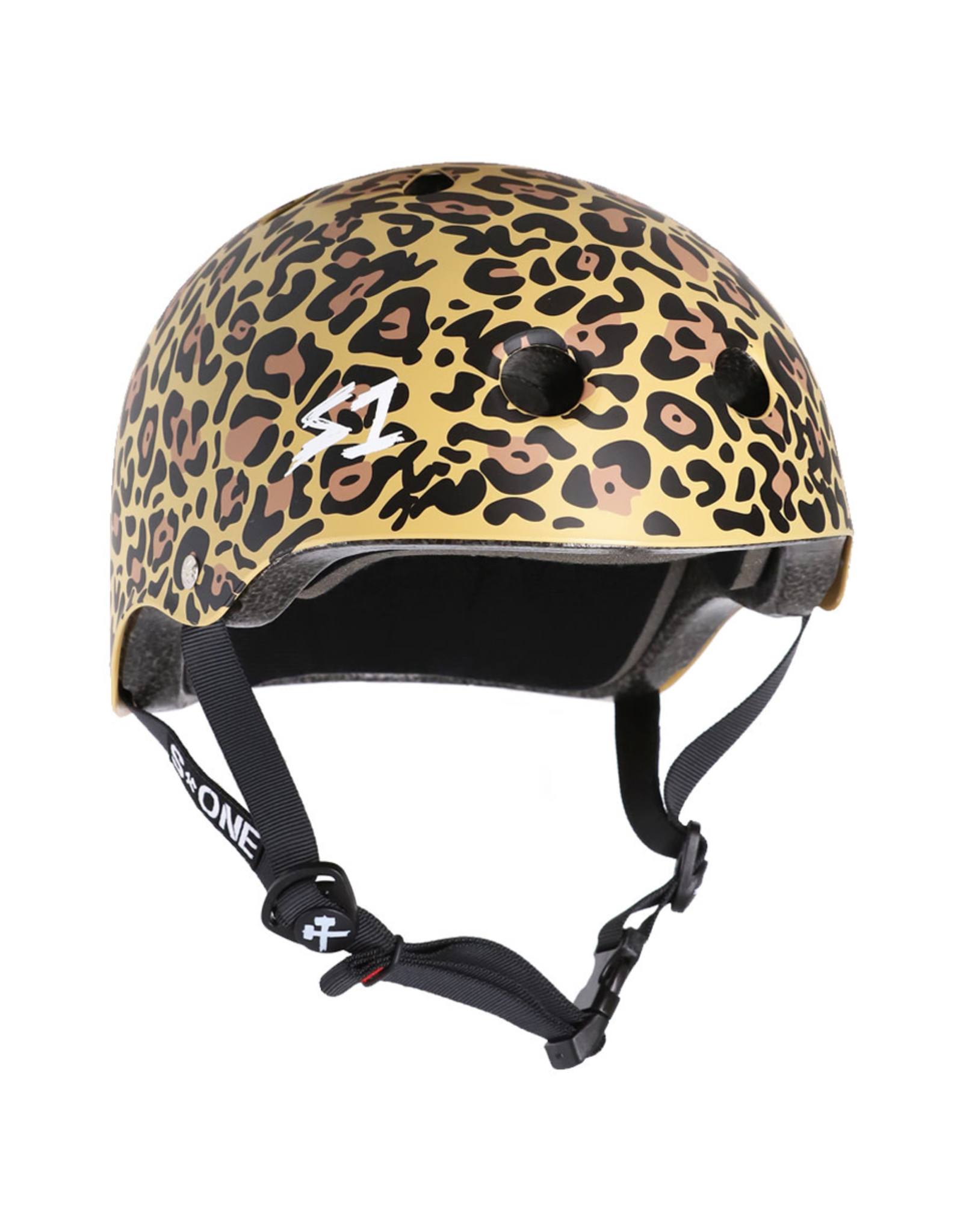 S-One S-One Helmet The Adult Lifer (Tan Leopard Print/Black Straps)