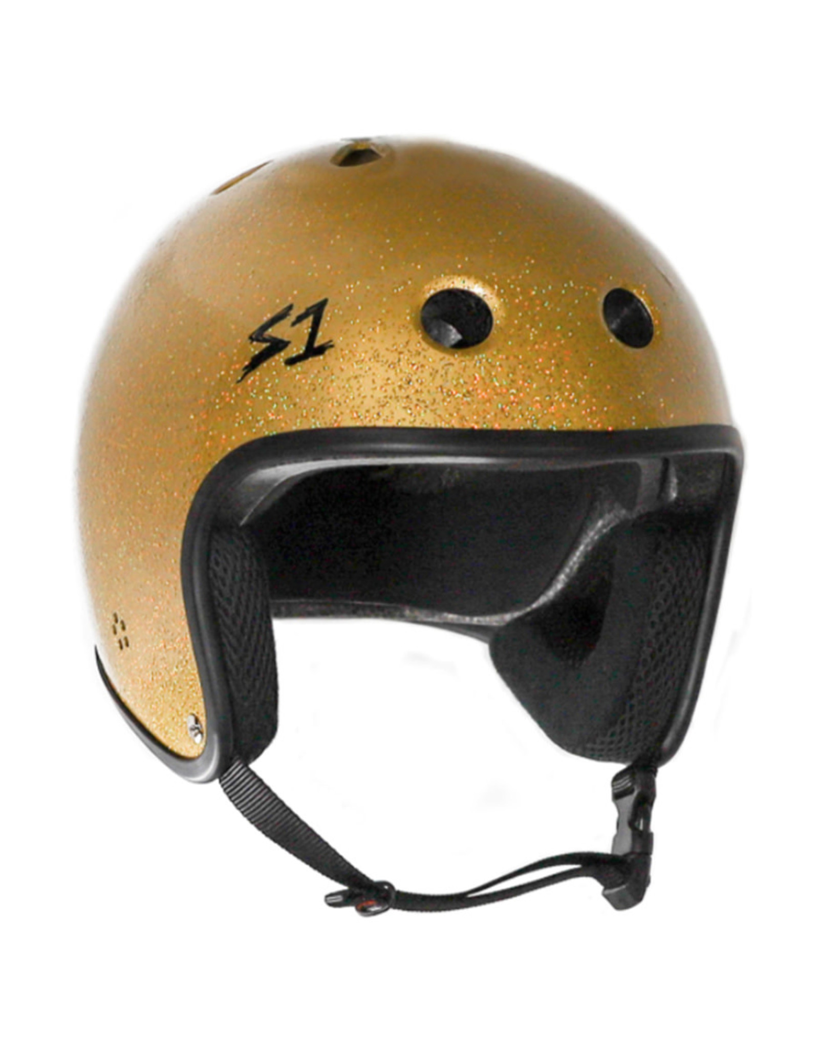 S-One S-One Helmet Adult Retro (Gold Glitter/Black Straps)