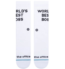 Stance Stance Socks Worlds Best Boss Crew (White)