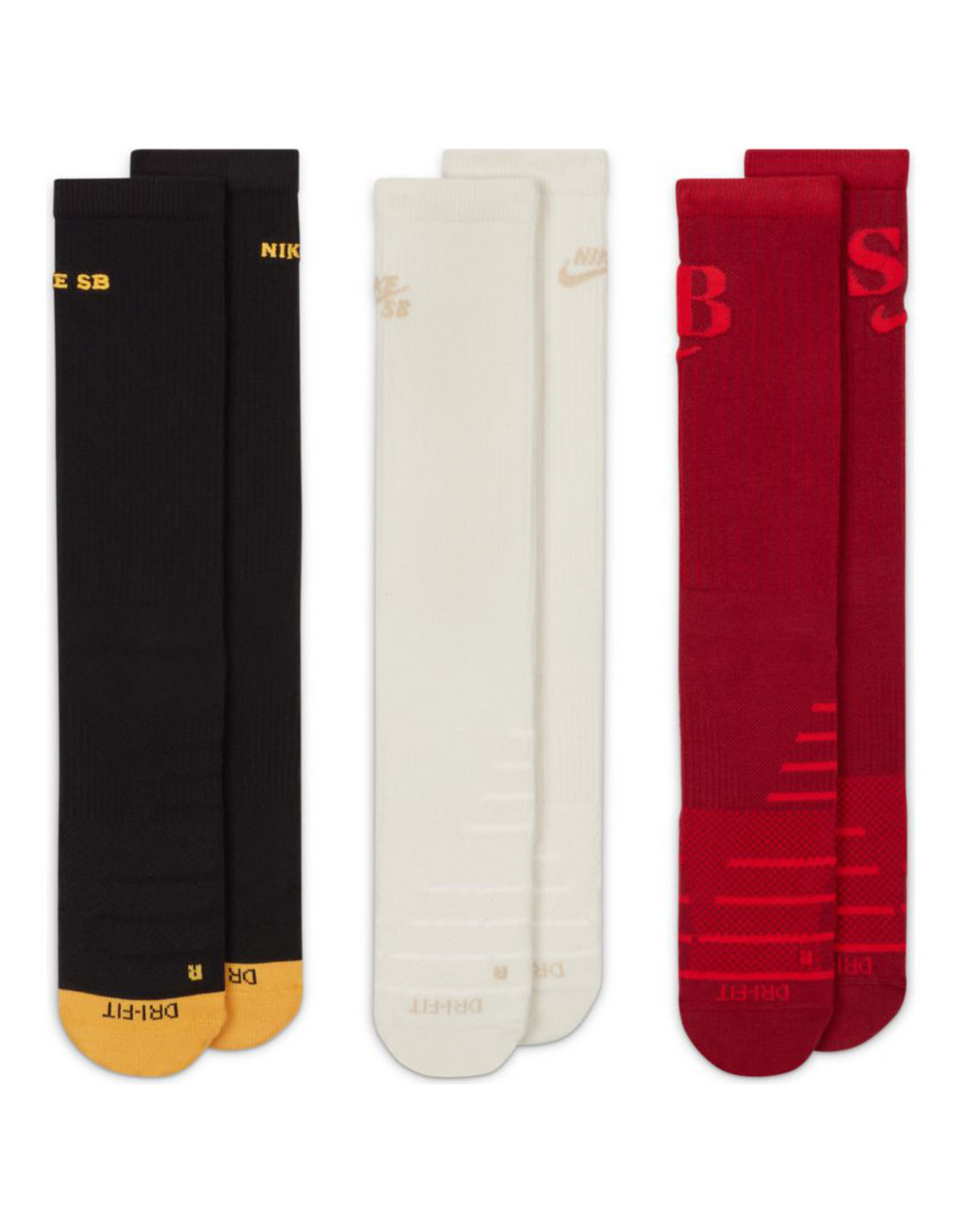 Nike SB Nike SB Socks Everyday Max Lightweight Black/White/Red (3-Pack)