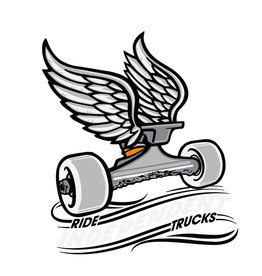 Independent Independent Sticker Take Flight Grey/Orange (3.5")