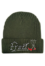 Frog Frog Beanie Just Keep Walking Cuff (Olive)