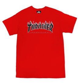 Thrasher Thrasher Tee Mens Flame Logo S/S (Red)