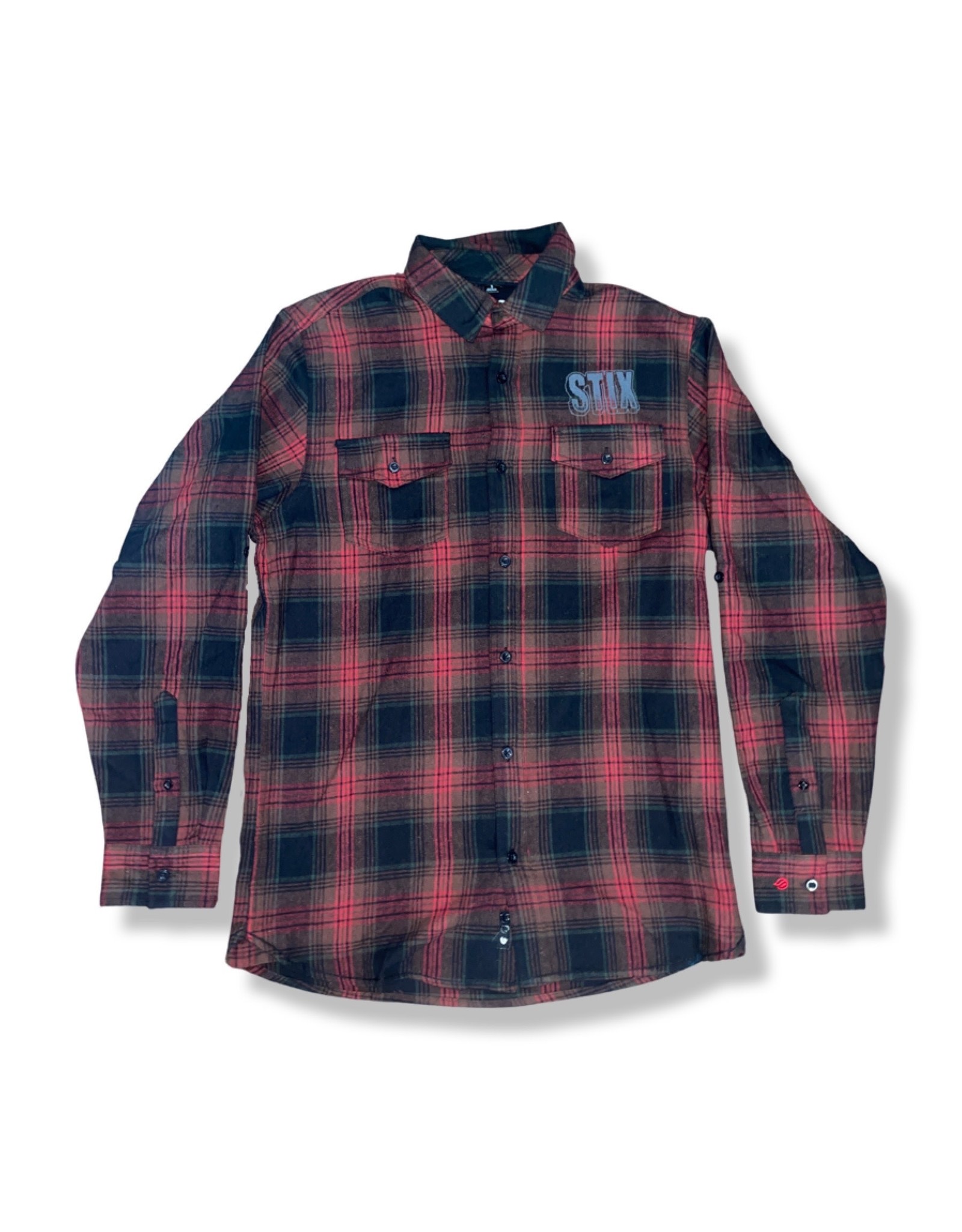 Stix SGV Stix Flannel Rough Times L/S (Red/Black)