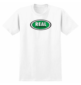 Real Real Tee Oval S/S (White/Green)