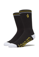 Krooked Krooked Socks Shmoo Embroidery Crew (Black/White/Yellow)