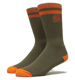 Anti Hero Anti Hero Socks Blackhero Outline Crew  (Olive/Orange)