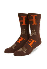 Huf Huf Socks X Thrasher Duality Crew (Chocolate)