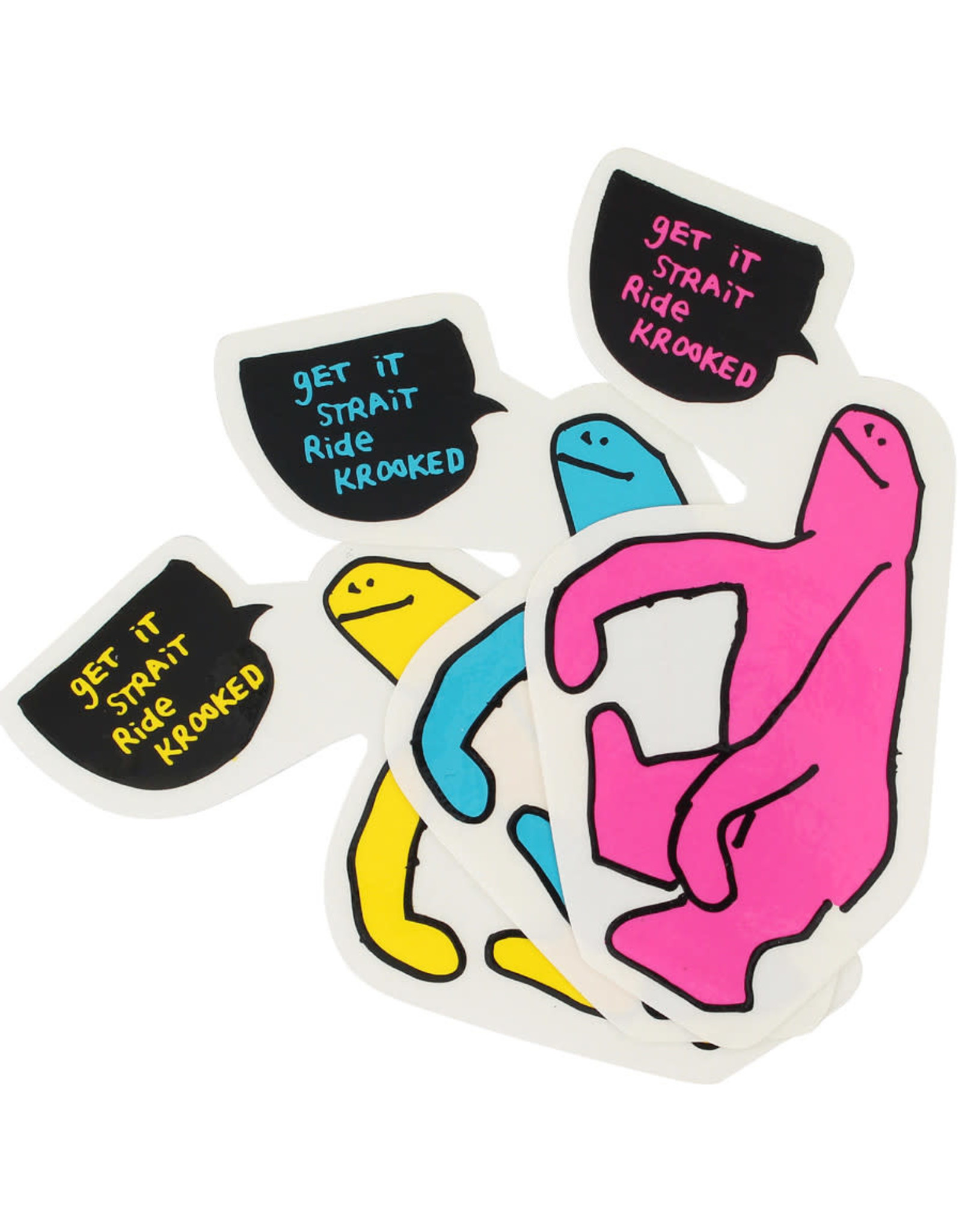 Krooked Krooked Sticker Get It Straight Assorted (Medium)