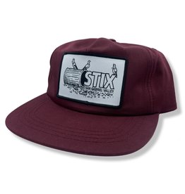 Stix Stix Hat Todd Francis Patch 5 Panel Unstructured Snapback (Maroon)