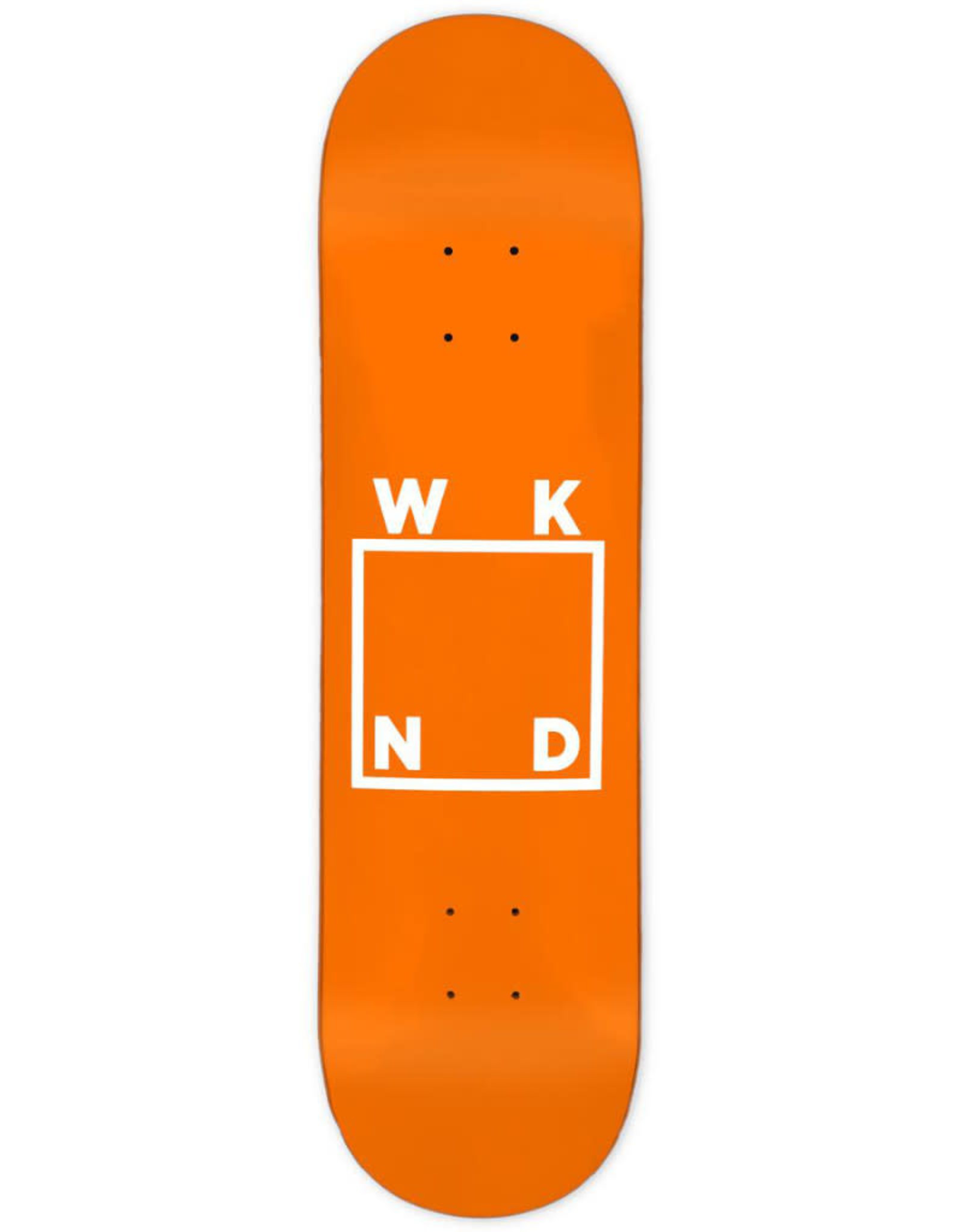 Wknd Skateboards Wknd Deck Team OG Logo Orange/White (8.0)