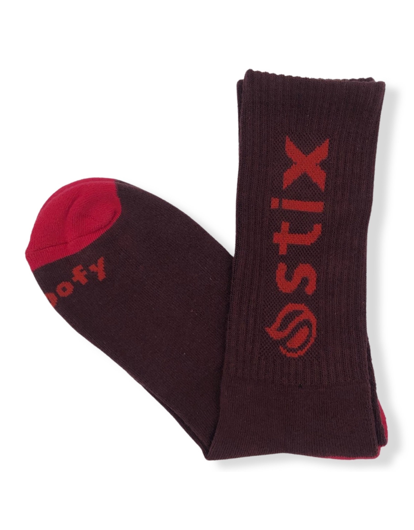 Stix SGV Stix Socks Classic Crew (Dark Red/Red)