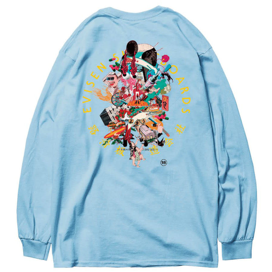 Evisen Tee Ukiyo Paradise L/S (Light Blue) - Stix SGV