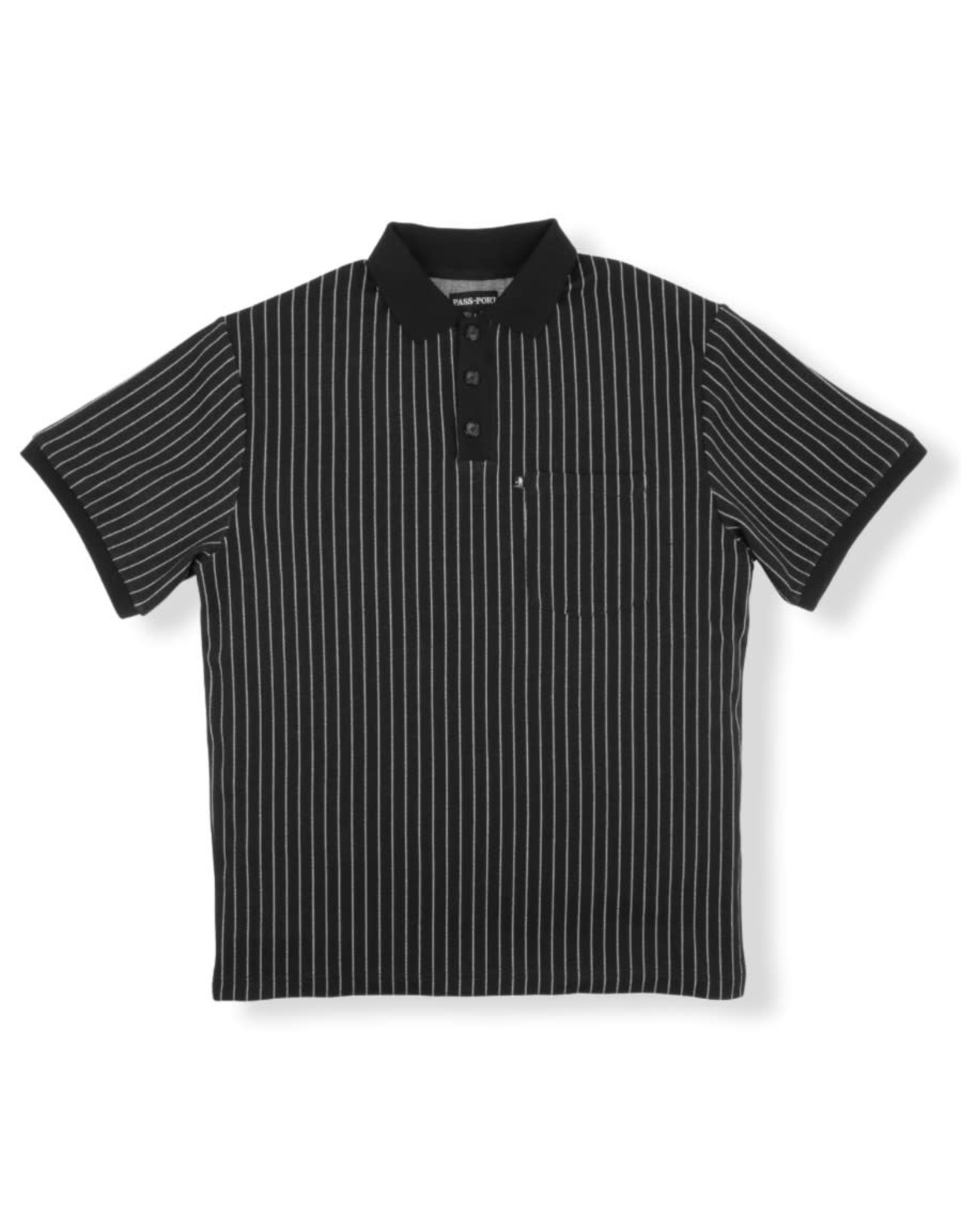 Passport Passport Tee Polo Stripe S/S (Black)