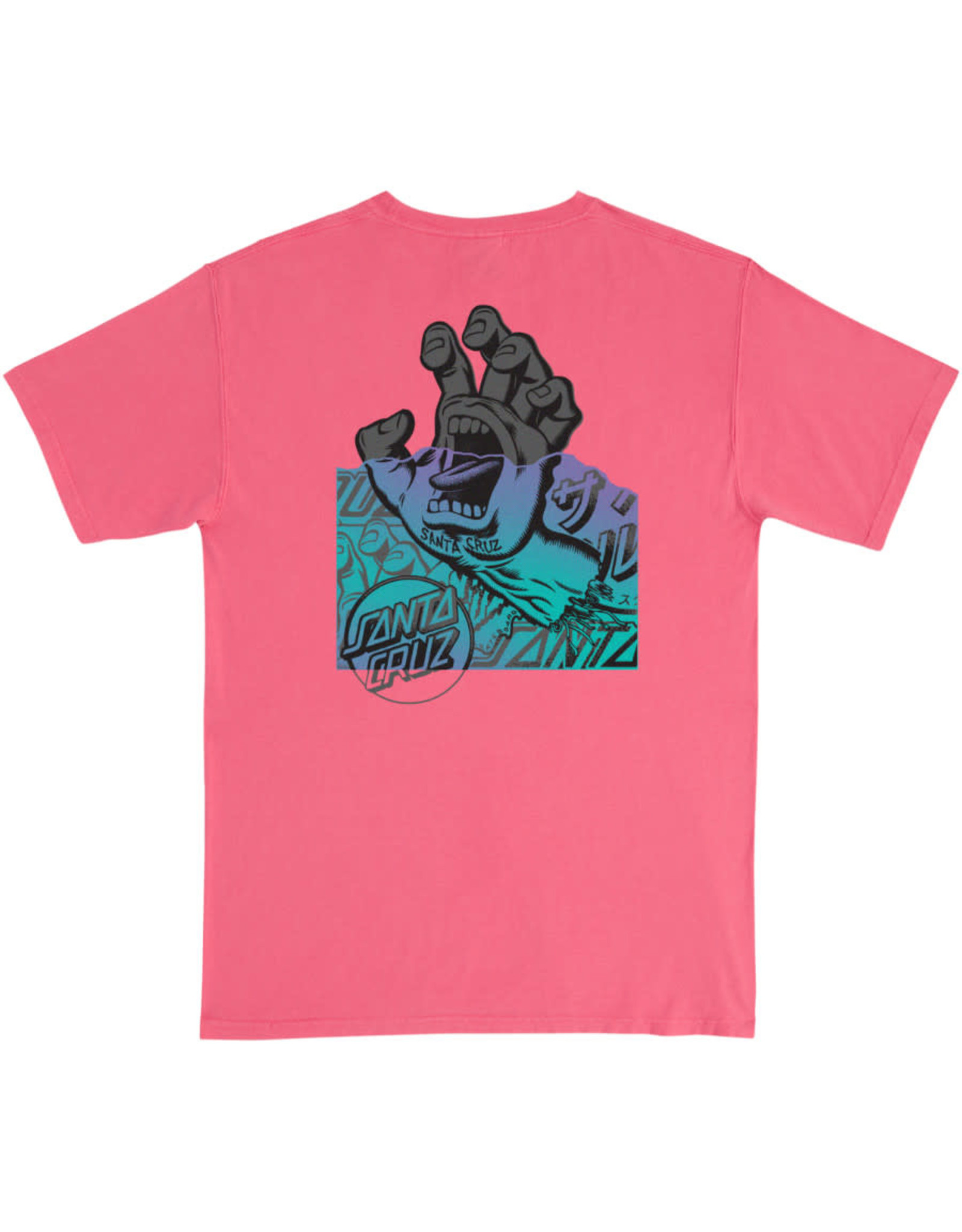 Santa Cruz Santa Cruz Tee Screaming Hand Divide Regular S/S (Coral Craze)