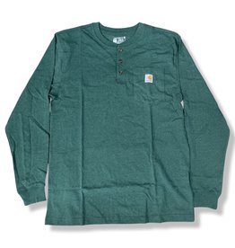 Carhartt Carhartt Tee TK0128 Loose Fit Heavyweight Pocket Henley L/S (Heather Green)