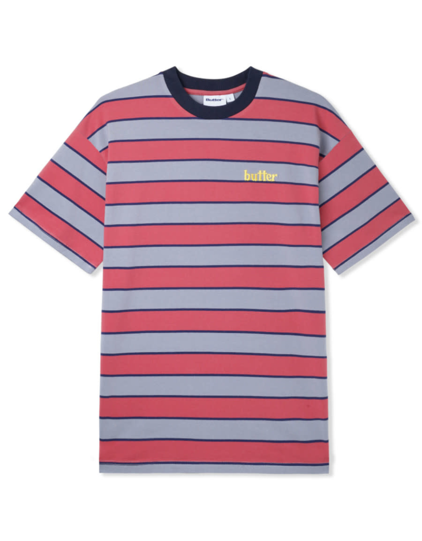 Butter Goods Butter Goods Tee Cape Stripe S/S (Grey/Brick)