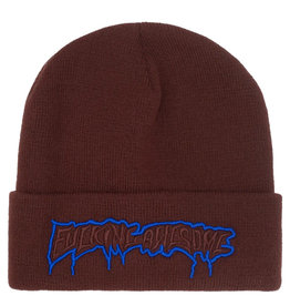 Fucking Awesome Fucking Awesome Beanie Running Logo Cuff (Brown)