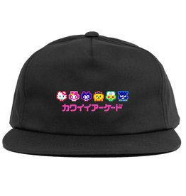 Girl Girl Hat X Sanrio Kawaii Arcade Snapback (Black)