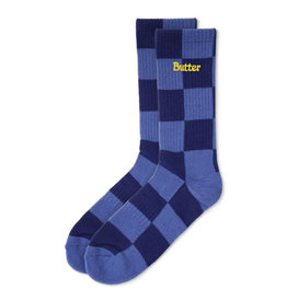 Butter Goods Butter Goods Socks Q1 23 Checkered Crew (Navy)