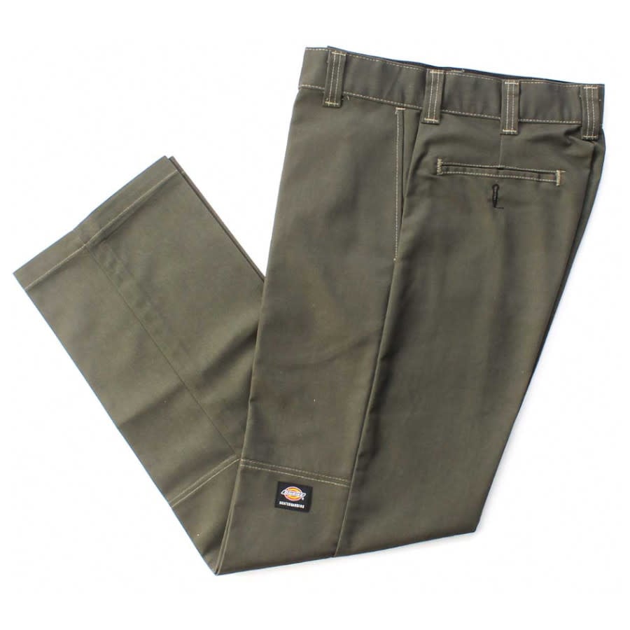 Dickies Pants Skateboarding Regular Fit Double Knee Chino (Olive Green ...