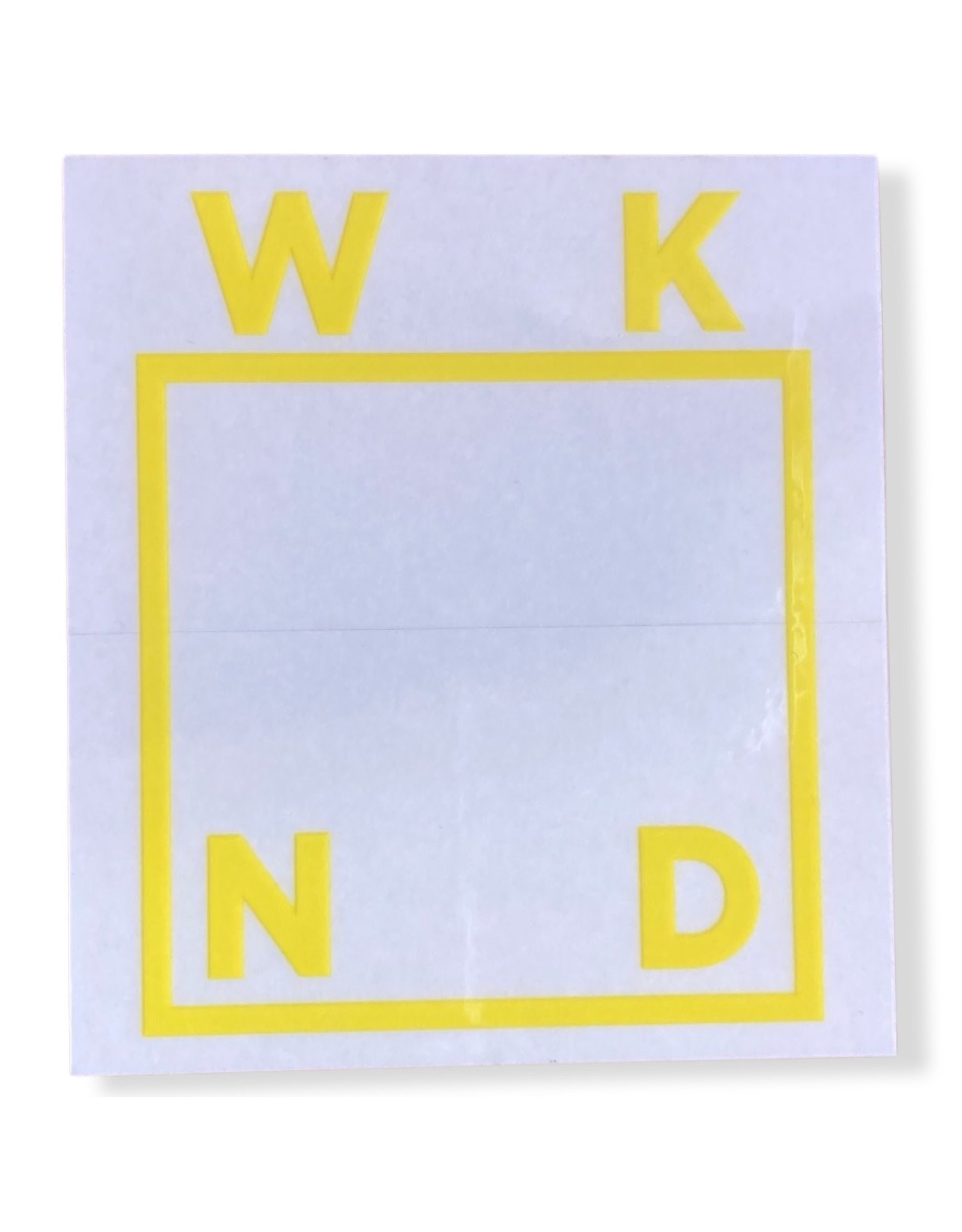 Wknd Skateboards Wknd Sticker Box Logo SP 23 (Yellow)