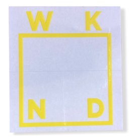 Wknd Skateboards Wknd Sticker Box Logo SP 23 (Yellow)