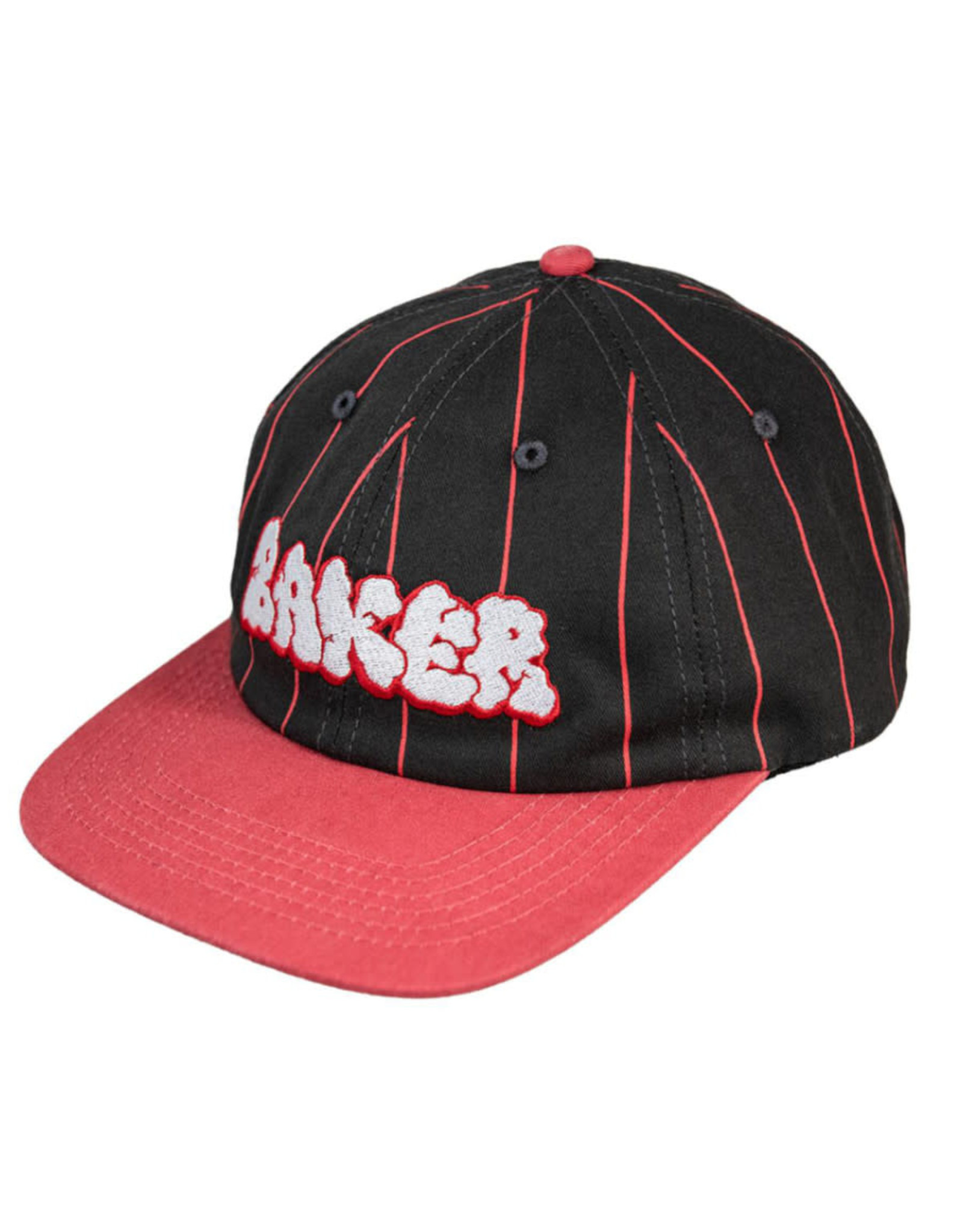 Baker Baker Hat Bubble Pinstripe Snapback (Black/Red)