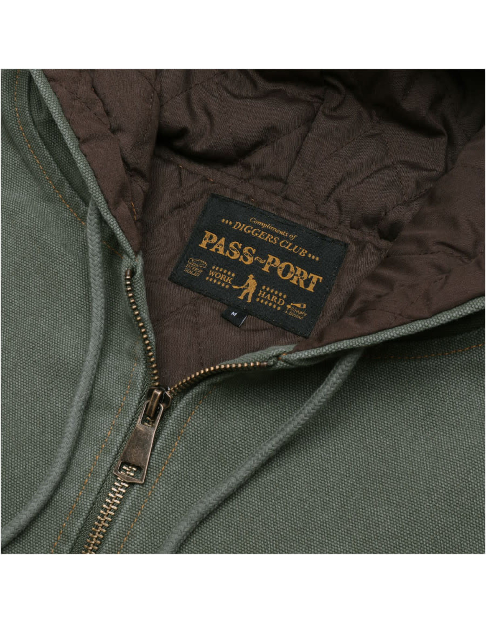 Passport Jacket Diggers Club Zip Hood (Olive) - Stix SGV