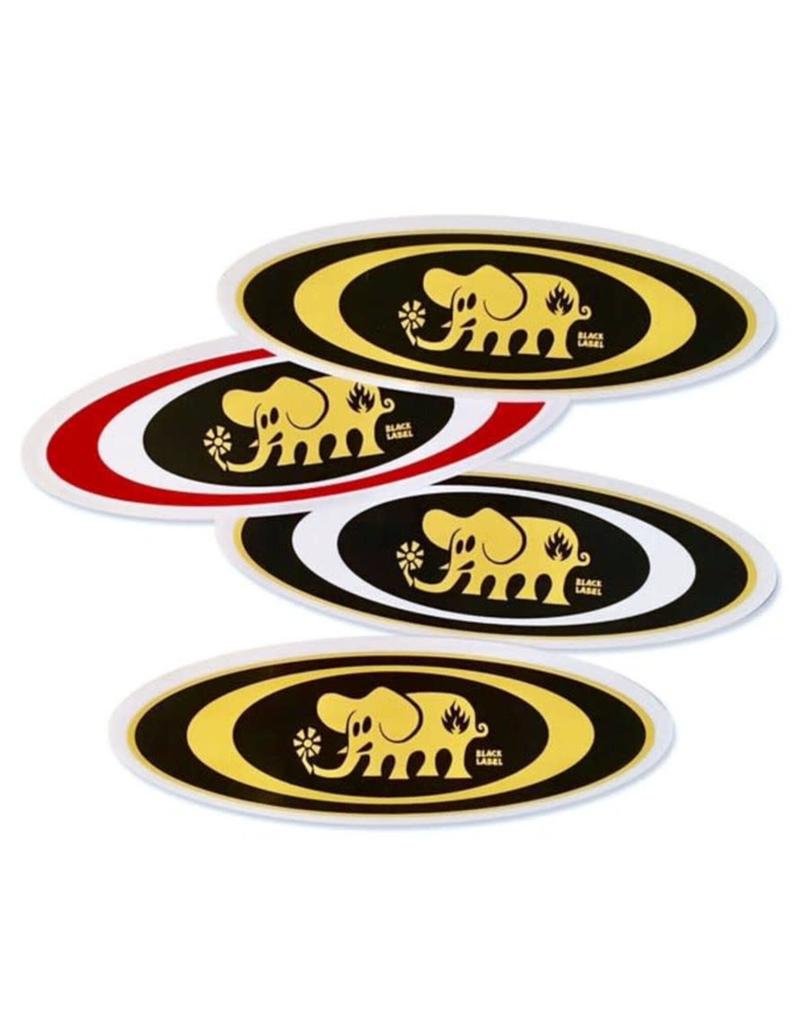 Black Label Black Label Sticker Oval Elephant Assorted (1 Sticker)