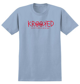 Krooked Krooked Tee Krooked Eyes S/S (Light Blue/Red)