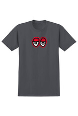 Krooked Krooked Tee Eyes Large S/S (Charcoal/Red)